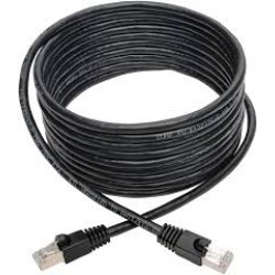 N262-012-BK Cat6a 10G-Certified Snagless Shielded STP Ethernet Cable (RJ45 M/M), PoE, Black, 12 ft.