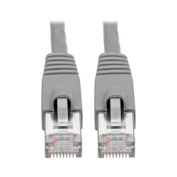 N262-014-GY Cat6a 10G-Certified Snagless Shielded STP Network Patch Cable (RJ45 M/M), PoE, Gray, 14 ft.