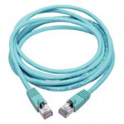 N262-015-AQ Cat6a 10G-Certified Snagless Shielded STP Ethernet Cable (RJ45 M/M), PoE, Aqua, 15 ft.
