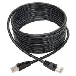 N262-015-BK Cat6a 10G-Certified Snagless Shielded STP Ethernet Cable (RJ45 M/M), PoE, Black, 15 ft.