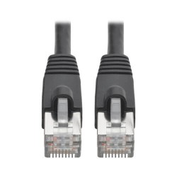 N262-020-BK Cat6a 10G-Certified Snagless Shielded STP Network Patch Cable (RJ45 M/M), PoE, Black, 20 ft.