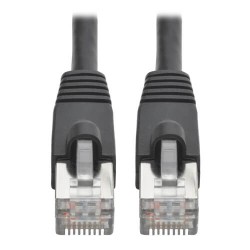 N262-030-BK Cat6a 10G-Certified Snagless Shielded STP Network Patch Cable (RJ45 M/M), PoE, Black, 30 ft.