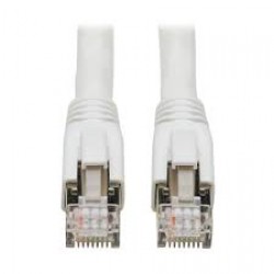 N272-020-WH Cat8 25G/40G Certified Snagless Shielded S/FTP Ethernet Cable (RJ45 M/M), PoE, White, 20 ft.