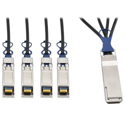 N281-01M-BK QSFP+ to 10 GbE SFP+ Passive DAC Breakout Cable (M/M), QSFP+ to (x4) SFP+, Compatible to Cisco QSFP-4SFP10G-CU1M, 1 m (3 ft.)