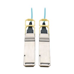 N28H-10M-AQ QSFP28 to QSFP28 Active Optical Cable - 100GbE, AOC, M/M, Aqua, 10 m (32.8 ft.)