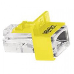 N2LPLUG-010-YW Universal RJ45 Locking Inserts, Yellow, 10 Pack