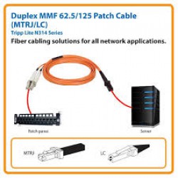 N314-03M Duplex Multimode 62.5/125 Fiber Patch Cable (MTRJ/LC), 3M (10 ft.)