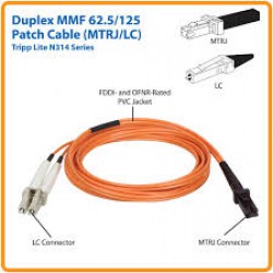 N314-09M Duplex Multimode 62.5/125 Fiber Patch Cable (MTRJ/LC), 9M (30 ft.)