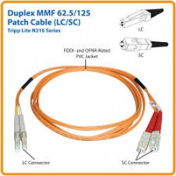 N316-76M Duplex Multimode 62.5/125 Fiber Patch Cable (LC/SC), 76M (250 ft.)