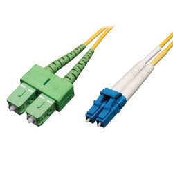 N366-01M-AP Duplex Singlemode 8.3/125 Fiber Patch Cable (LC to SC/APC), 1M (3-ft.)