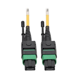 N390-02M-12-AP MTP/MPO (APC) Singlemode Patch Cable (F/F), 12 Fiber, 40/100 GbE, QSFP+ 40GBASE-PLR4, Plenum, Push/Pull Tab, Yellow, 2 m (6.6 ft.)