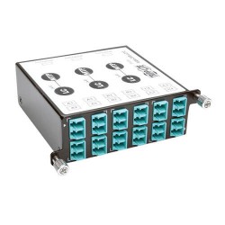 N484-3M8-LC12 40/100Gb Breakout Cassette, 40Gb to 4 x 10Gb, 100Gb to 4 x 25Gb, (x3) 8-Fiber MTP/MPO to (x12) LC Duplex, Type-B Polarity