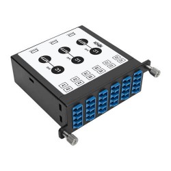 N484-3M8L12S 40/100Gb Singlemode Fiber Breakout Cassette, 40Gb to 4 x 10Gb, 100Gb to 4 x 25Gb, (x3) 8-Fiber MTP/MPO (APC) to (x12) LC (UPC) Duplex 8.3/125, N484 Chassis