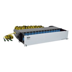 N48K-42M8L168SB 40/100Gb Fiber Breakout Patch Panel, 40Gb to 4 x 10Gb, 100Gb to 4 x 25Gb, 42 MTP QSFP to 168 LC Duplex 8.3/125 Singlemode Ports, 2U