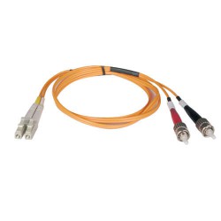 N518-02M Duplex Multimode 50/125 Fiber Patch Cable (LC/ST), 2M (6-ft.)