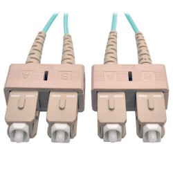 N806-15M 10Gb Duplex Multimode 50/125 OM3 LSZH Fiber Patch Cable (SC/SC) - Aqua, 15M (50-ft.)