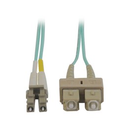 N816-01M 10Gb Duplex Multimode 50/125 OM3 LSZH Fiber Patch Cable (LC/SC) - Aqua, 1M (3-ft.)