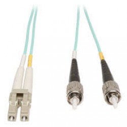 N818-05M 10Gb Duplex Multimode 50/125 OM3 LSZH Fiber Patch Cable (LC/ST) - Aqua, 5M (16 ft.)