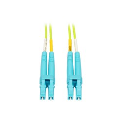 N820-05M-OM5 LC to LC Multimode Duplex Fiber Optics Patch Cable, 5 Meter - 100Gb, 50/125, OM5, LC/LC, Lime Green