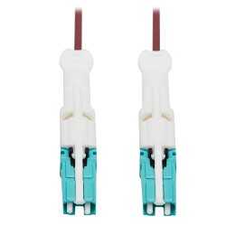 N822L-10M-MG 400G Duplex Multimode 50/125 OM4 Fiber Optic Cable (CS-PC/LC-PC), Round LSZH Jacket, Magenta, 10 m