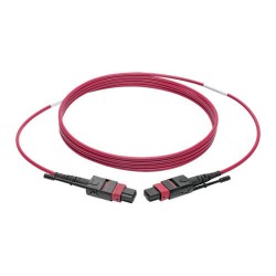 N845-01M-12-MG MTP/MPO Multimode Patch Cable, 12 Fiber, 40/100 GbE, 40/100GBASE-SR4, OM4 Plenum-Rated (F/F), Push/Pull Tab, Magenta, 1 m (3.3 ft.)