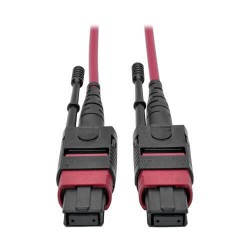 N845-10M-12-MG MTP/MPO Multimode Patch Cable, 12 Fiber, 40/100 GbE, 40/100GBASE-SR4, OM4 Plenum-Rated (F/F), Push/Pull Tab, Magenta, 10 m (32.8 ft.)