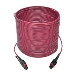 N845-15M-12-MG MTP/MPO Multimode Patch Cable, 12 Fiber, 40/100 GbE, 40/100GBASE-SR4, OM4 Plenum-Rated (F/F), Push/Pull Tab, Magenta, 15 m (49.2 ft.)