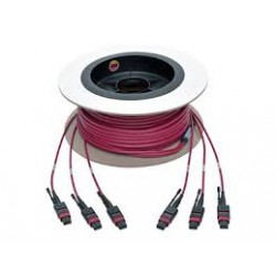 N858-11M-3X8-MG MTP/MPO Multimode Base-8 Trunk Cable, 24-Strand, 40GB/100GB, 40/100GBASE-SR4, OM4 Plenum-Rated (3xF/3xF), Push/Pull Tab, Magenta, 11 m (36 ft.)