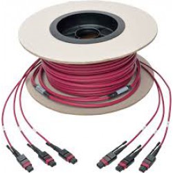 N858-38M-3X8-MG MTP/MPO Multimode Base-8 Trunk Cable, 24-Strand, 40GB/100GB, 40/100GBASE-SR4, OM4 Plenum-Rated (3xF/3xF), Push/Pull Tab, Magenta, 38 m (124 ft.)