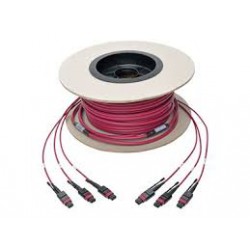 N858-61M-3X8-MG MTP/MPO Multimode Base-8 Trunk Cable, 24-Strand, 40GB/100GB, 40/100GBASE-SR4, OM4 Plenum-Rated (3xF/3xF), Push/Pull Tab, Magenta, 61 m (200 ft.)