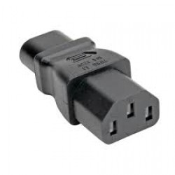 P003-000 IEC C8 to IEC C13 Power Cord Adapter - 10A, 125V, Black