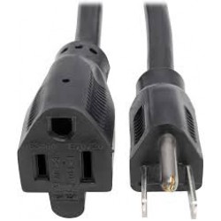 P024-006 6 Ft. Extension Cord, NEMA 5-15P to NEMA 5-15R - Heavy Duty, 15A, 120V, 14 AWG, Black