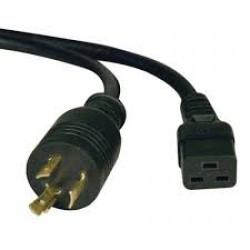 P040-006 C19 to L6-20P Heavy-Duty Power Cord - 20A, 250V, 12 AWG, 6 ft., Black