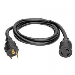 P041-008 L6-30P to L6-30R Heavy-Duty Extension Cord - 30A, 250V, 10 AWG, 8 ft., Black