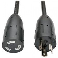 P046-010-LL L5-20P to L5-20R Heavy-Duty Extension Cord - 20A, 125V, 12 AWG, 10 ft., Black, Locking Connectors