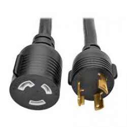 P046-010-LL-30A L5-30P to L5-30R Heavy-Duty Extension Cord - 30A, 125V, 10 AWG, 10 ft., Black, Locking Connectors