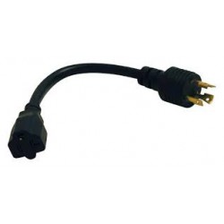 P046-06N-T L5-20P to 5-15R, L5-20P to 5-20R, Heavy-Duty Power Adapter - 20A, 125V, 12 AWG, 6 in., Black