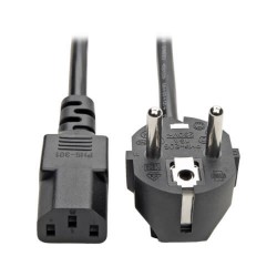P054-006 C13 to Schuko, European Computer Power Cord - 10A, 250V, 17 AWG, 6 ft. (1.8 m), Black
