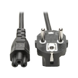 P058-006 C5 to Schuko, European Computer Power Cord - 2.5A, 250V, 17 AWG, 6 ft. (1.8 m), Black