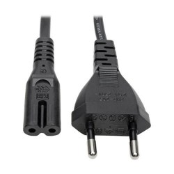 P059-006 C7 to Schuko, European Computer Power Cord - 2.5A, 250V, 18 AWG, 6 ft. (1.8 m), Black
