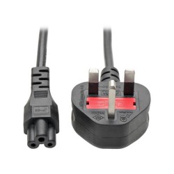P060-006 UK Plug to C5, UK Computer Power Cable - BS1363 to C5, 2.5A, 250V, 18 AWG, 6 ft. (1.8 m), Black