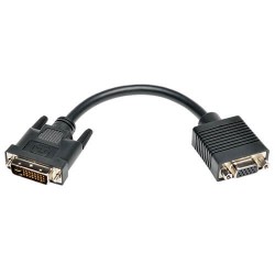 P120-08N DVI to VGA Adapter Cable (DVI-I Dual Link to HD15 M/F), 8-in.