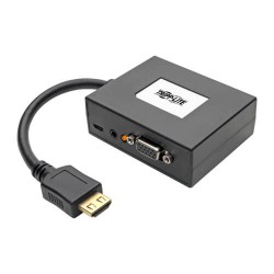 P131-06N-2VA-U HDMI to VGA and Audio Adapter, 1080p - 1920 x 1080, 6 in., Black, TAA