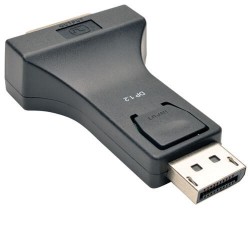 P134-000-DVI-V2 DisplayPort 1.2 to DVI Compact Adapter Converter (DP-Male to DVI Female)