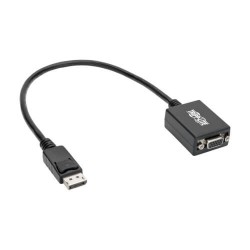 P134-001-VGA DisplayPort to VGA Active Adapter – M/F, 1920 x 1200 (1080p), Black, 1 ft.