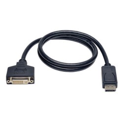 P134-003 DisplayPort to DVI Cable Adapter, Converter for DP-M to DVI-I-F, 3-ft.