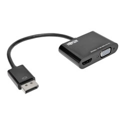 P136-06N-HV-V2 DisplayPort 1.2 to VGA/HDMI All-in-One Converter Adapter, 4K x 2K HDMI @ 24/30Hz