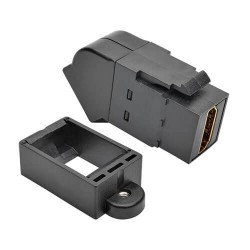 P164-000-KPA-BK HDMI All-in-One Keystone/Panel Mount Angled Coupler (F/F), Black