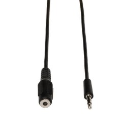 P311-006 3.5mm Mini Stereo Audio Extension Cable for Speakers and Headphones (M/F), 6-ft.