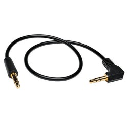 P312-003-RA 3.5mm Mini Stereo Audio Cable with one Right Angle plug (M/M), 3-ft.